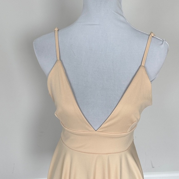 SHEIN Beige Spaghetti Strap Mini Dress Sz SM - Picture 3 of 6
